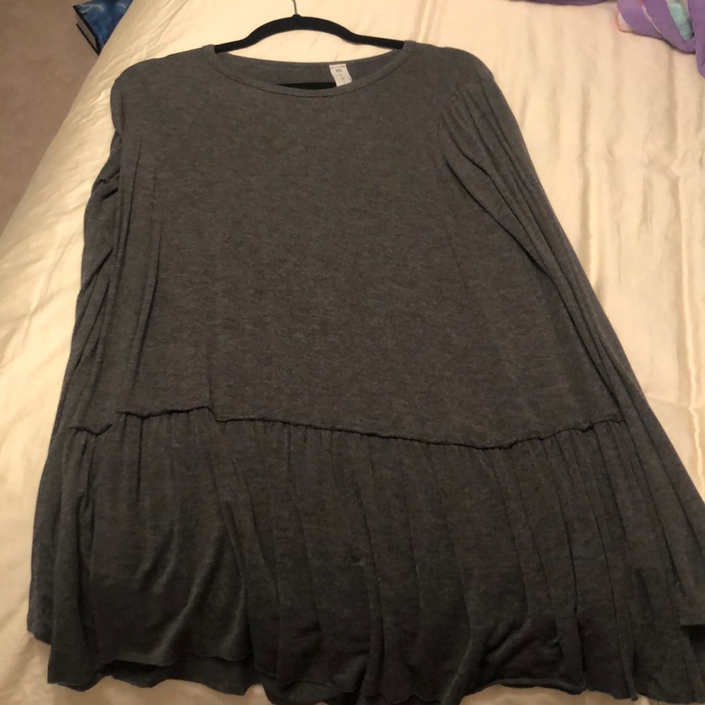 gray babydoll top
